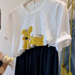 PLUS SIZE💗立體小狗刺繡T恤：圖片 6
