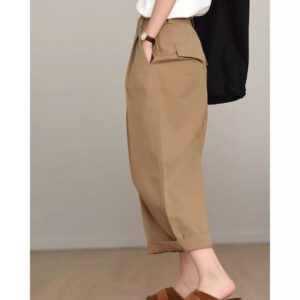 PLUS SIZE💗寬鬆顯瘦闊腿九分休閒褲：圖片 3