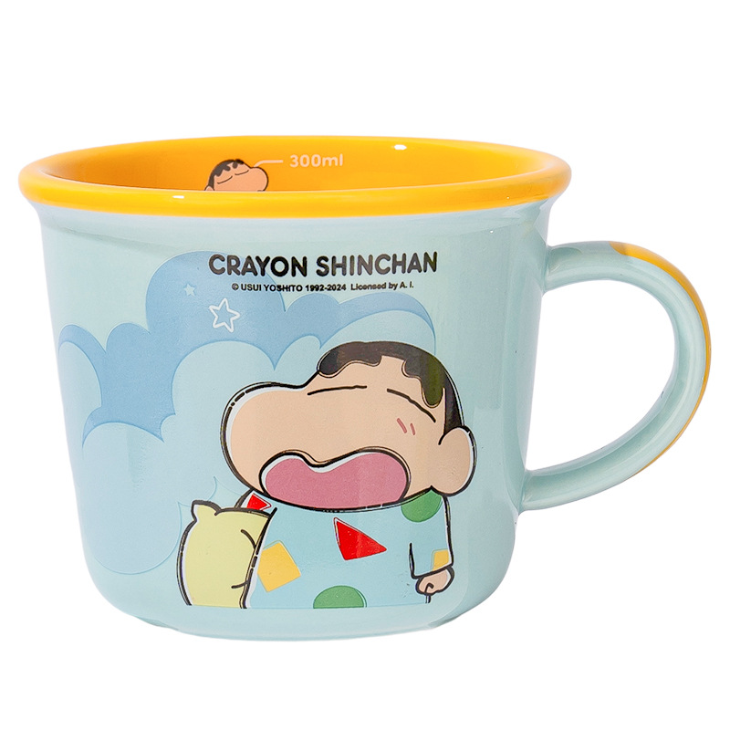蠟筆小新兒童刻度陶瓷水杯：圖片 5