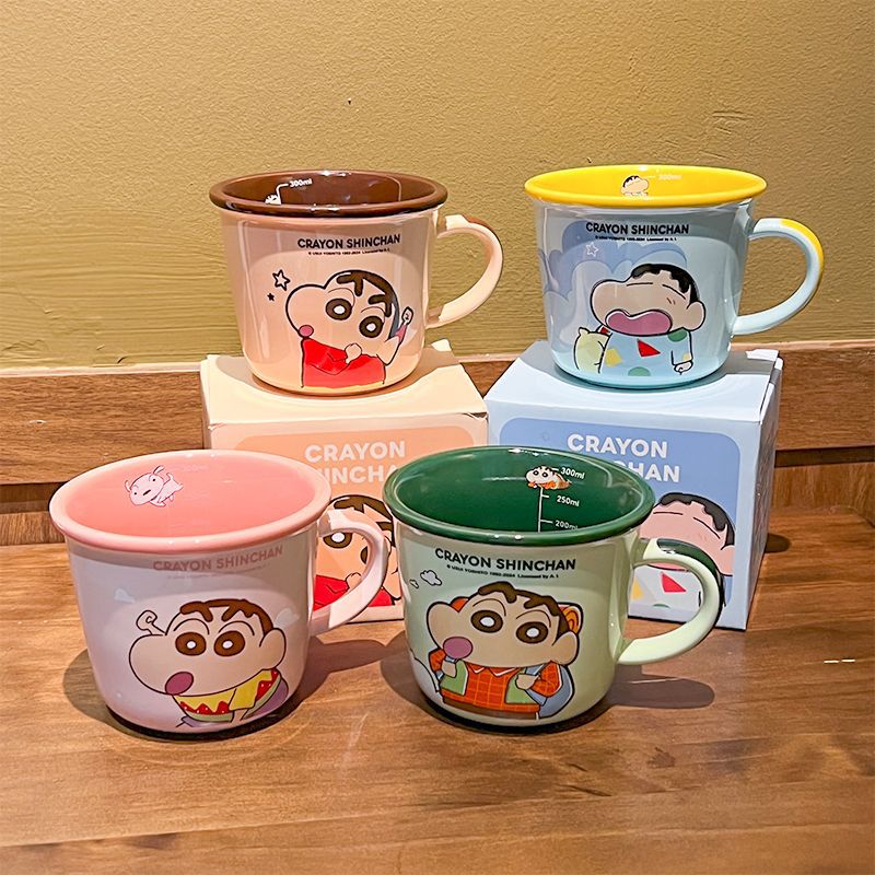 蠟筆小新兒童刻度陶瓷水杯：圖片 4