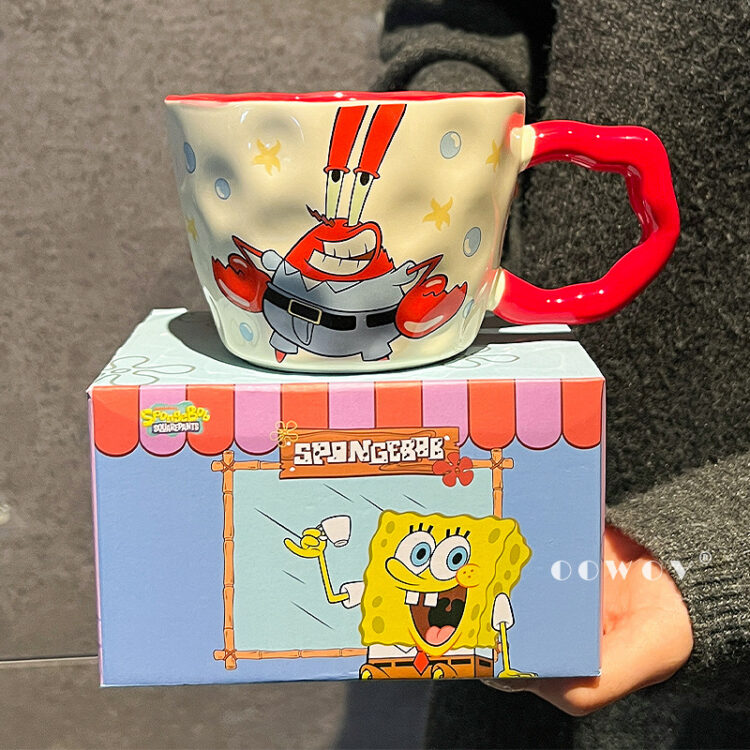 高顏值海綿寶寶陶瓷杯