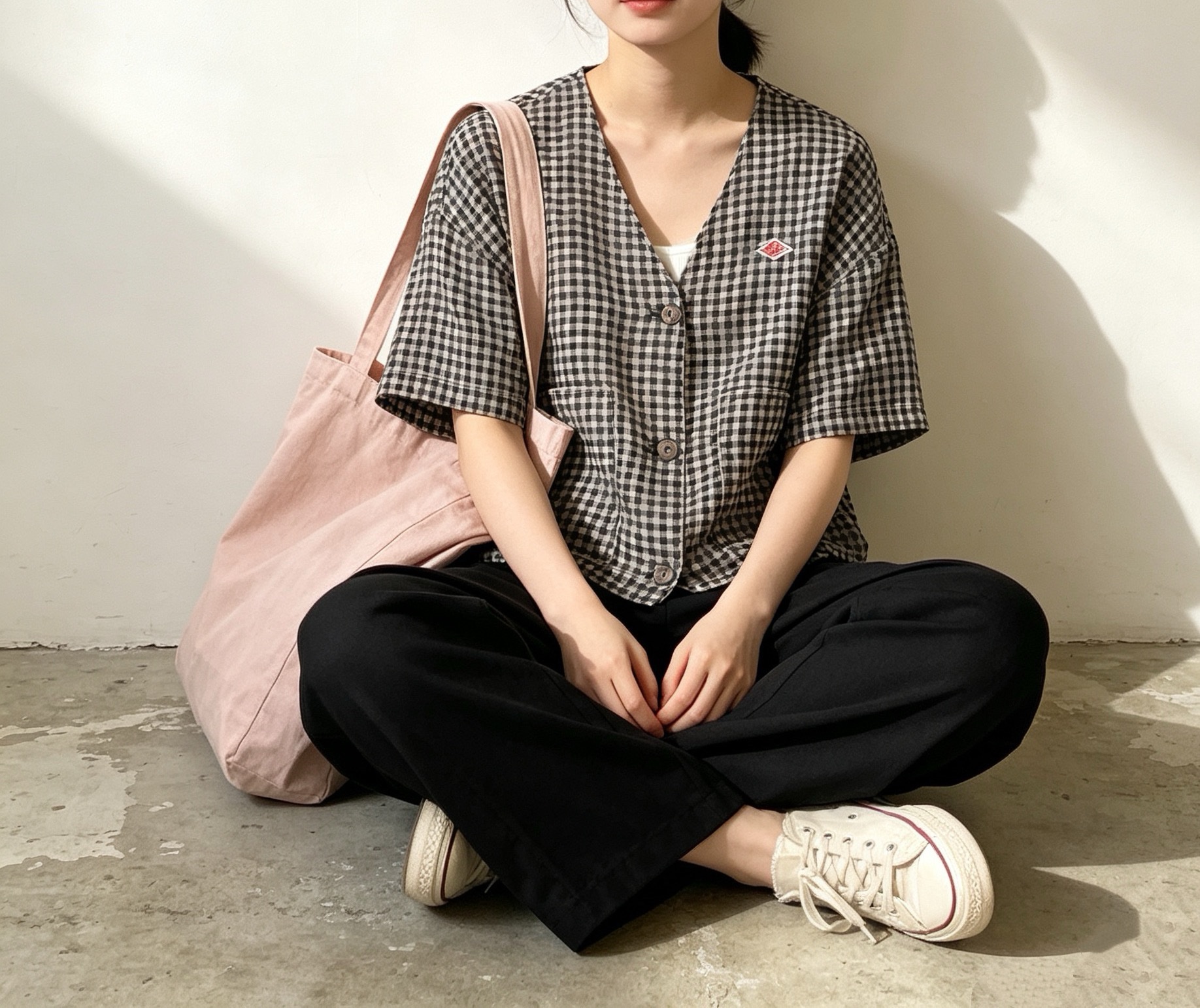 夏季新品✨Danton短款麻棉格仔外套：圖片 2