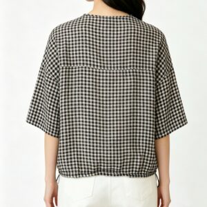 夏季新品✨Danton短款麻棉格仔外套：圖片 3