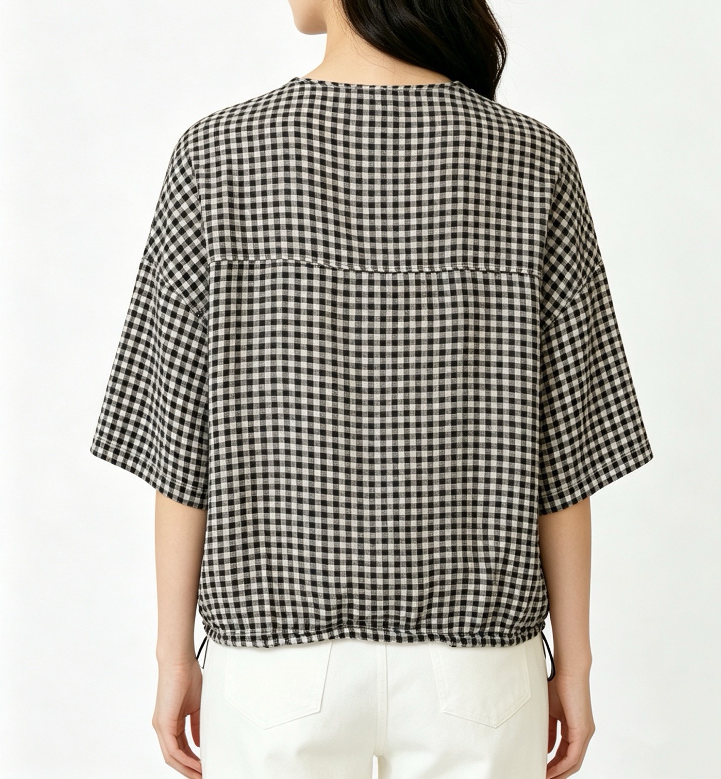 夏季新品✨Danton短款麻棉格仔外套：圖片 3