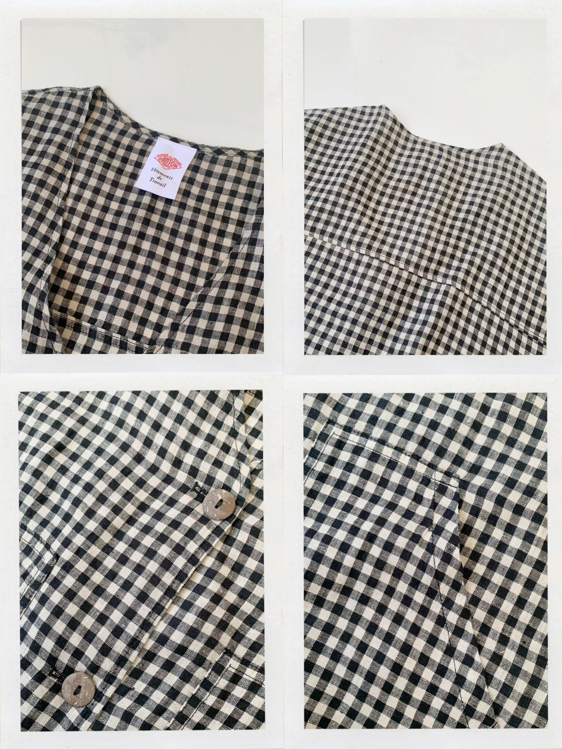 夏季新品✨Danton短款麻棉格仔外套：圖片 4