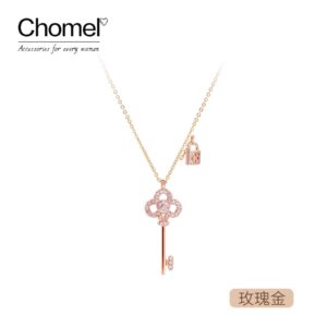 Chomel鑰匙鎖純銀鎖骨項鍊：圖片 5