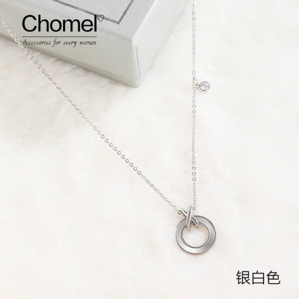 Chomel 貝母圓環純銀鎖骨項鍊