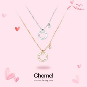 Chomel 貝母圓環純銀鎖骨項鍊