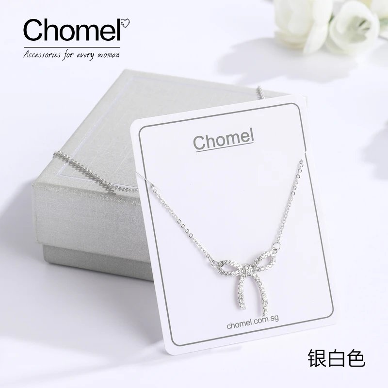 Chomel小眾設計蝴蝶結純銀鎖骨項鍊：圖片 6