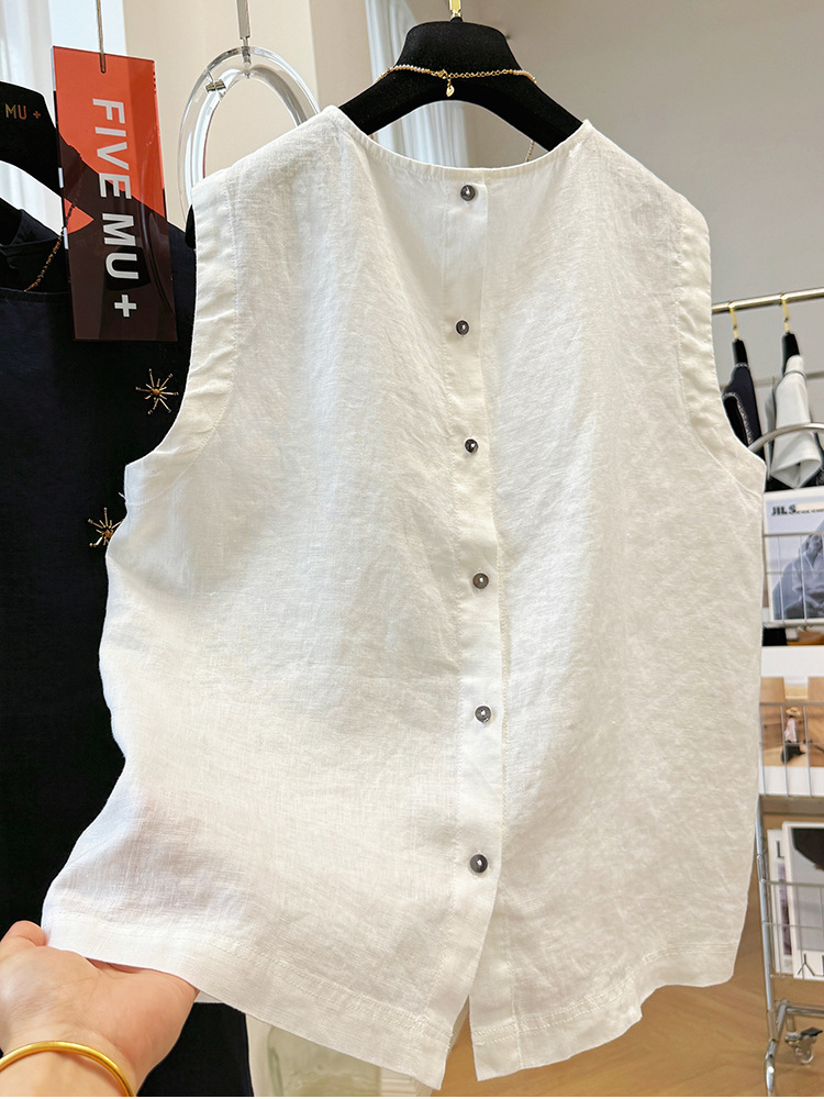 PLUS SIZE💗重工釘珠刺繡無袖背心：圖片 4
