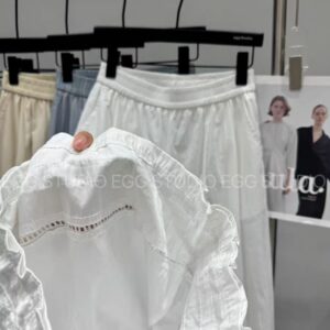 PLUS SIZE💗橡腰圍LACE木耳邊闊腿九分褲：圖片 7