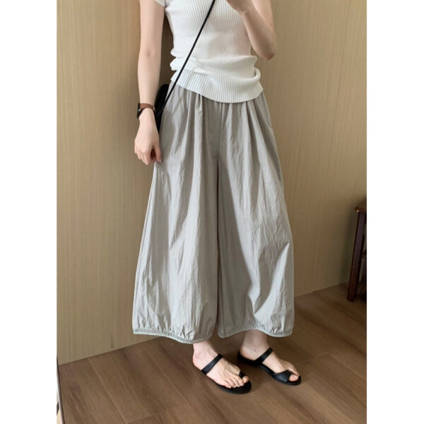 PLUS SIZE💗設計感薄款闊腿燈籠褲