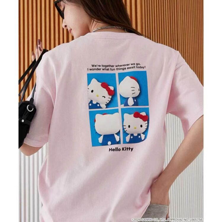 夏季新品✨ Hello kitty四格印花T恤