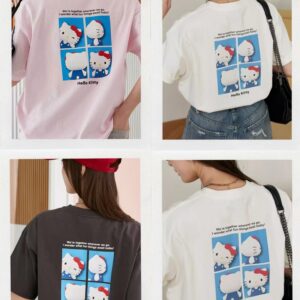 夏季新品✨ Hello kitty四格印花T恤：圖片 1