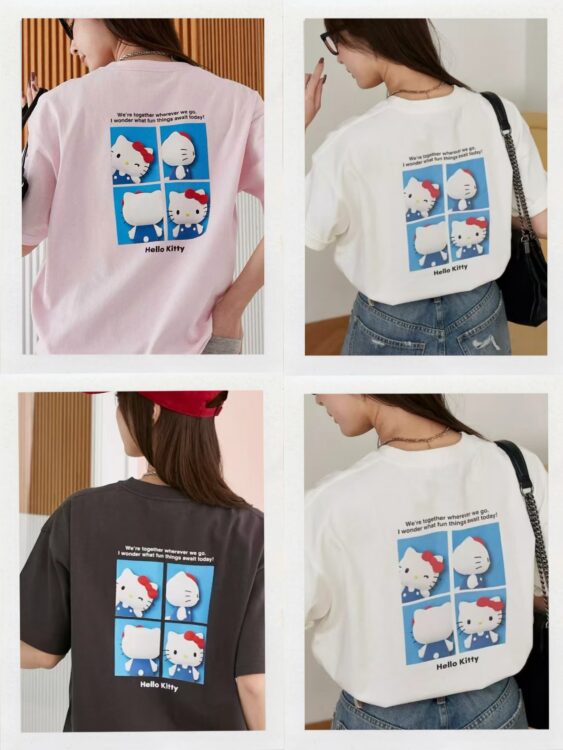 夏季新品✨ Hello kitty四格印花T恤