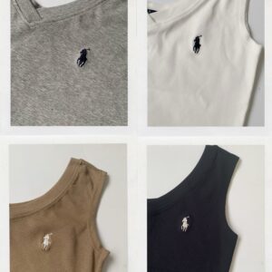 夏季新品✨Polo前刺绣彈力背心：圖片 2