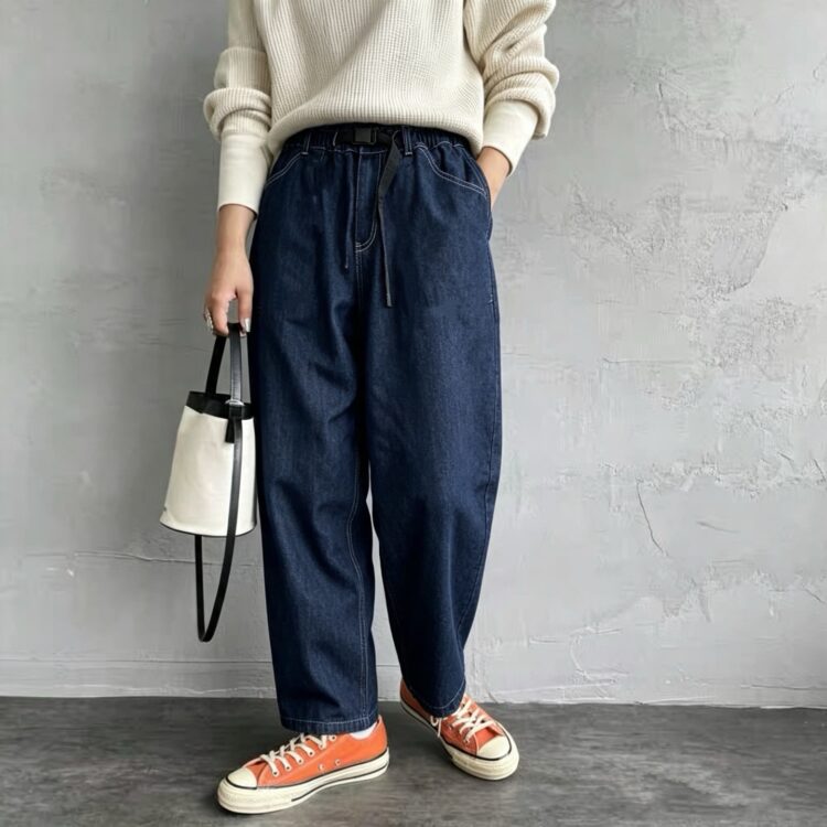 ✨Danton橡根腰闊身牛仔褲