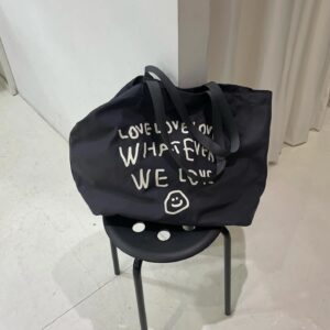 OOOWL 兩色入~笑臉側孭tote Bag：圖片 5