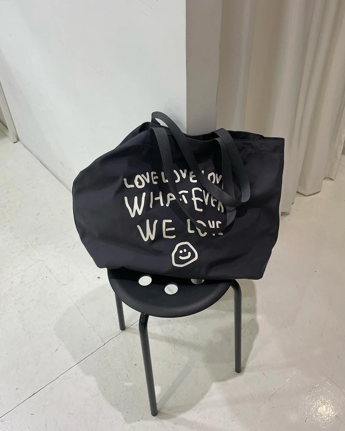 OOOWL 兩色入~笑臉側孭tote Bag：圖片 5