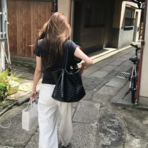 韓系monorow大容量編織單肩袋：圖片 3
