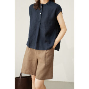 ✨日本極簡無袖襯衫：圖片 13