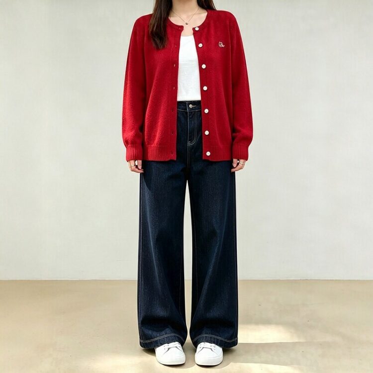 PLUS SIZE💗大碼高腰彈力直筒牛仔褲