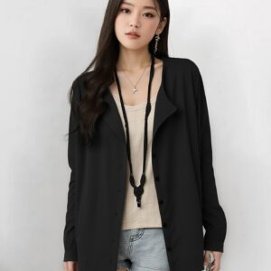 PLUS SIZE💗顯瘦針織早秋開衫外套：圖片 6